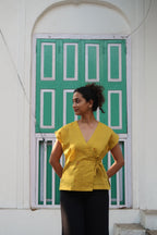 Mustard yellow Angarkha