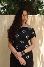Circle Ikkat Off Shoulder Top
